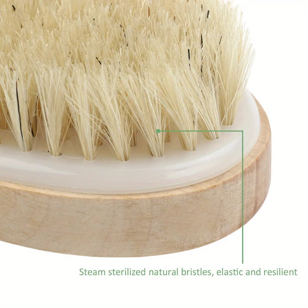 Natural Bristle Body Brush for Wet and Dry Skin