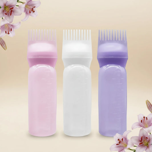 3 Color Hair Oil Applicator Bottle