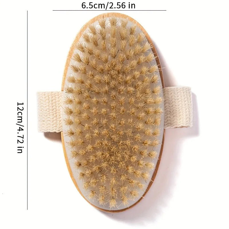 Natural Bristle Body Brush for Wet and Dry Skin