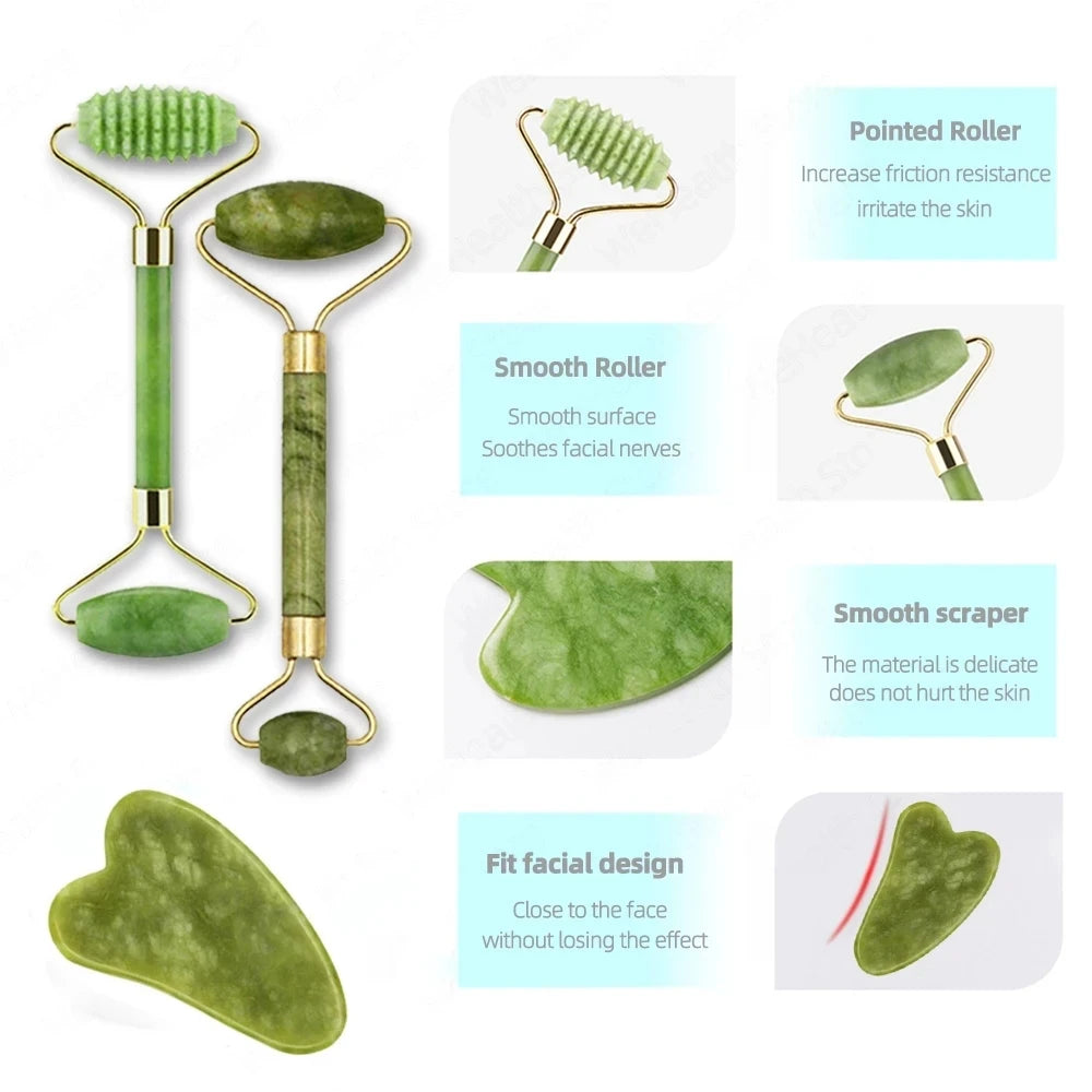 Gua Sha Face Massager/Roller Set